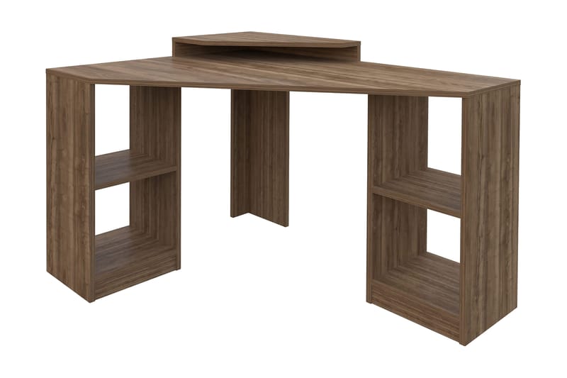 Andifli Skrivebord 90x76,8x120 cm med opbevaring - Brun - Møbler - Borde - Kontorbord - Skrivebord