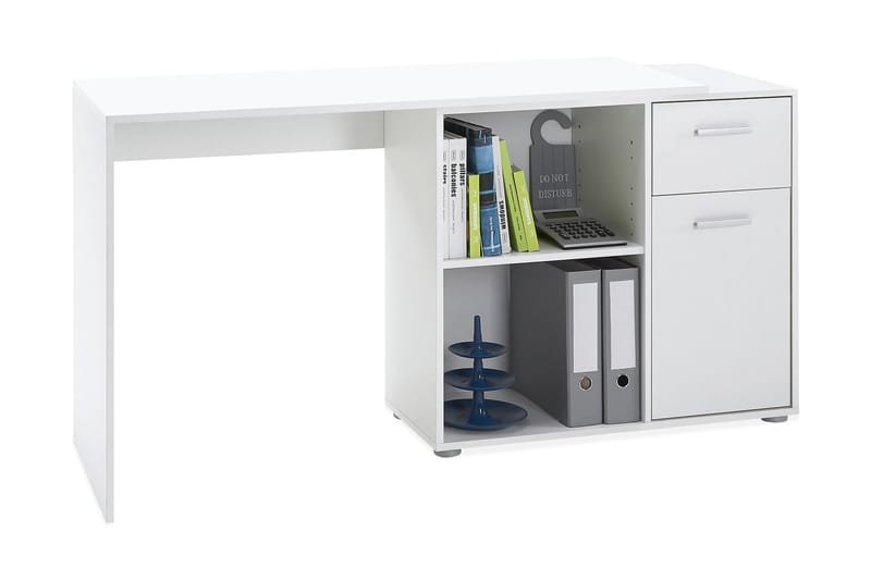 Astraea Skrivebord 117 cm med Opbevaring - Hvid - Skrivebord