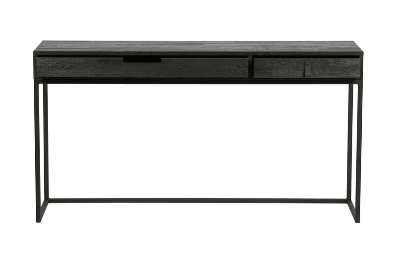 Atila Skrivebord 140 cm med Opbevaring Skuffer - Eg/Sort - Møbler - Borde - Kontorbord - Skrivebord