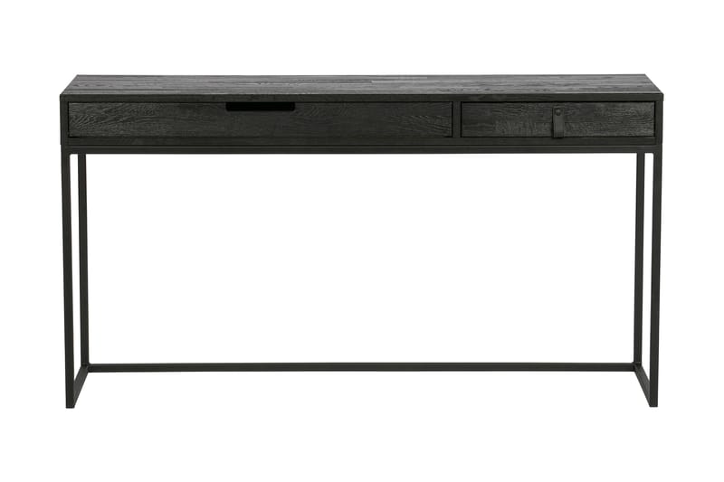 Atila Skrivebord 140 cm med Opbevaring Skuffer - Eg/Sort - Møbler - Borde - Kontorbord - Skrivebord