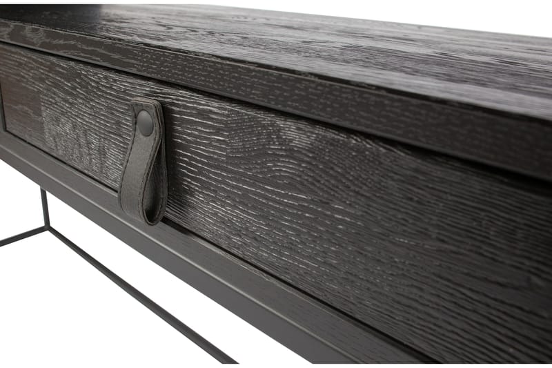 Atila Skrivebord 140 cm med Opbevaring Skuffer - Eg/Sort - Møbler - Borde - Kontorbord - Skrivebord