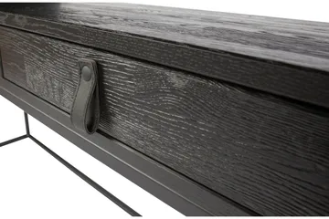 Atila Skrivebord 140 cm med Opbevaring Skuffer - Eg/Sort - Møbler - Borde - Kontorbord - Skrivebord