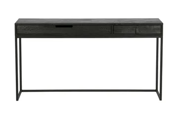Atila Skrivebord 140 cm med Opbevaring Skuffer - Eg/Sort - Møbler - Borde - Kontorbord - Skrivebord