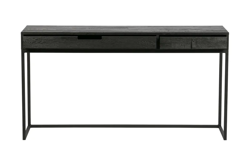 Atila Skrivebord 140 cm med Opbevaring Skuffer, Eg/Sort