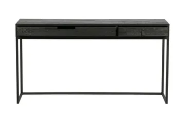 Atila Skrivebord 140 cm med Opbevaring Skuffer - Eg/Sort - Møbler - Borde - Kontorbord - Skrivebord