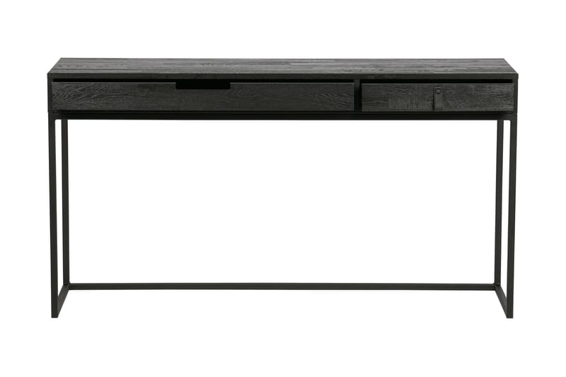 Atila Skrivebord 140 cm med Opbevaring Skuffer, Eg/Sort