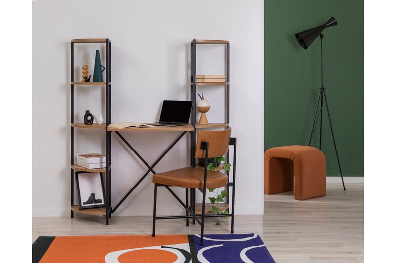 Aura Skrivebord 139 cm - Brun/Sort - Møbler - Borde - Kontorbord - Skrivebord
