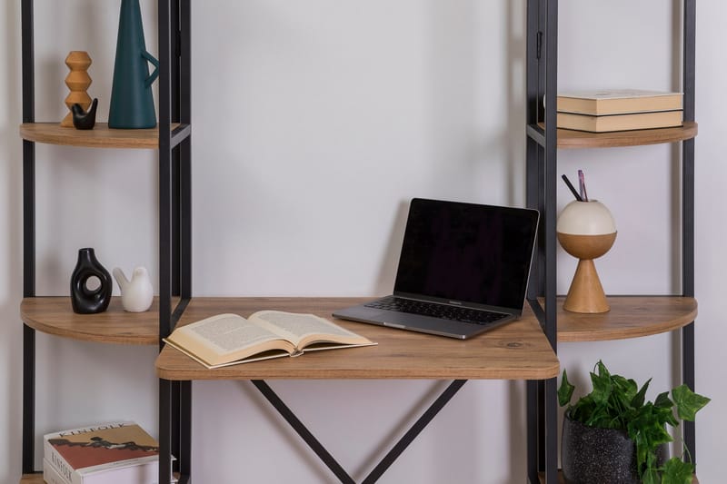 Aura Skrivebord 139 cm - Brun/Sort - Møbler - Borde - Kontorbord - Skrivebord
