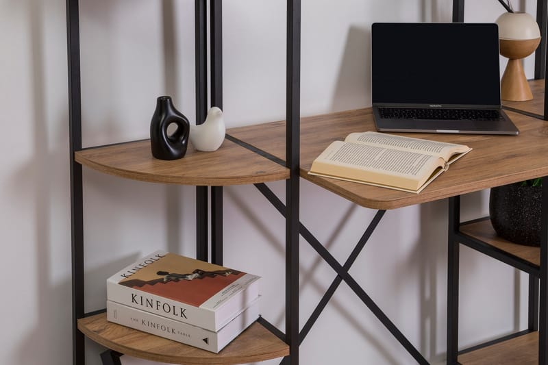 Aura Skrivebord 139 cm - Brun/Sort - Møbler - Borde - Kontorbord - Skrivebord