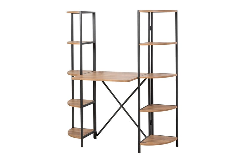 Aura Skrivebord 139 cm - Brun/Sort - Møbler - Borde - Kontorbord - Skrivebord