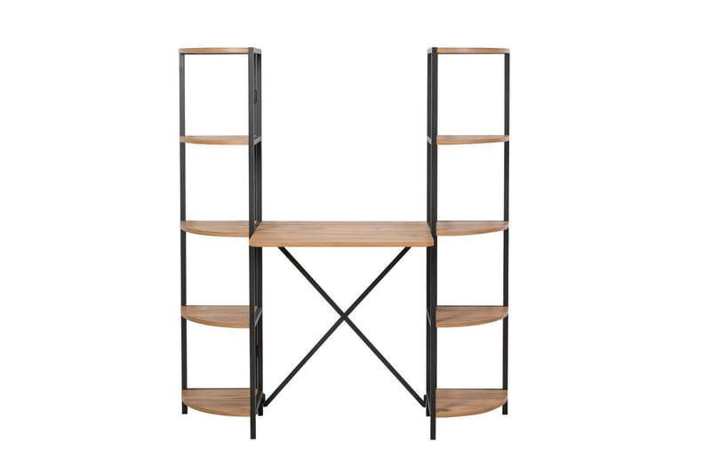 Aura Skrivebord 139 cm - Brun/Sort - Møbler - Borde - Kontorbord - Skrivebord