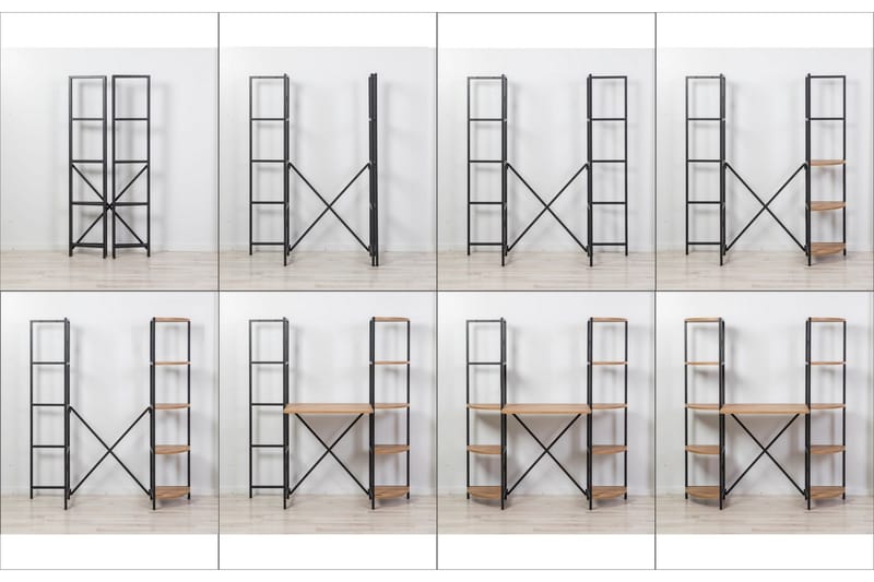 Aura Skrivebord 139 cm - Brun/Sort - Møbler - Borde - Kontorbord - Skrivebord