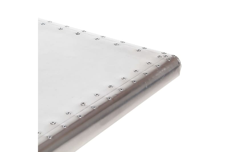 Aviator-skrivebord 112 x 50 x 76 cm metal sølvfarvet - Sølv - Møbler - Borde - Kontorbord - Skrivebord
