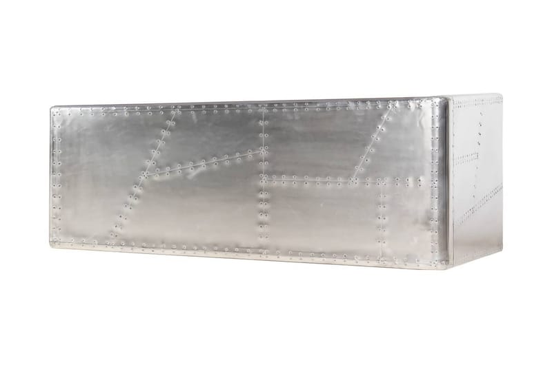 Aviator-skrivebord 112 x 50 x 76 cm metal sølvfarvet - Sølv - Møbler - Borde - Kontorbord - Skrivebord