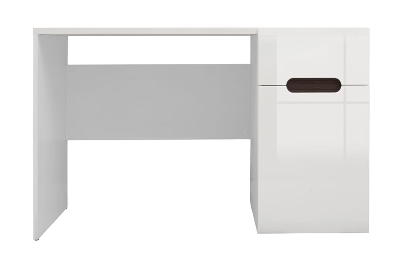 Azteca Computerbord 120 cm med Opbevaring Skuffe - Hvid - Skrivebord