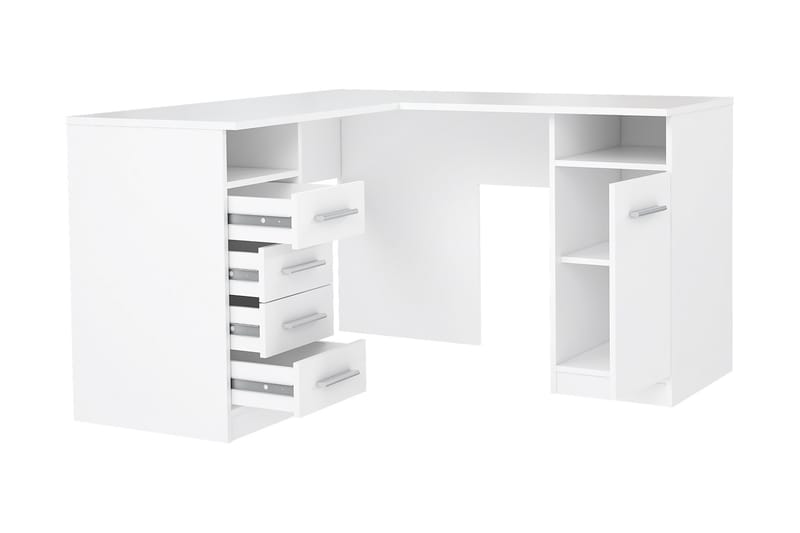 Baacwood Skrivebord 125 cm - Hvid - Møbler - Borde - Kontorbord - Skrivebord