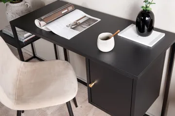 Bakal Skrivebord 95 cm med Opbevaring Skab - Sort - Møbler - Borde - Kontorbord - Skrivebord