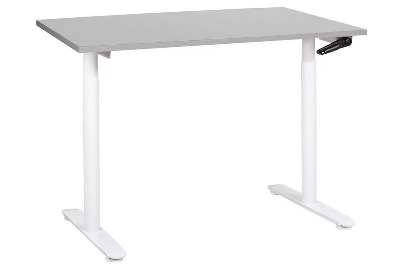 Banner Skrivebord 72x120 cm, Grå/Hvid