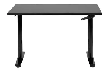 Banner Skrivebord 72x120 cm i Metal med Trætopplade - Sort - Møbler - Borde - Kontorbord - Skrivebord - hæve-sænke-bord
