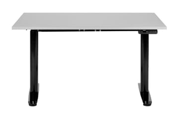 Banner Skrivebord 72x120 cm i Træ med Metalstel - Grå|Sort - Møbler - Borde - Kontorbord - Skrivebord - hæve-sænke-bord