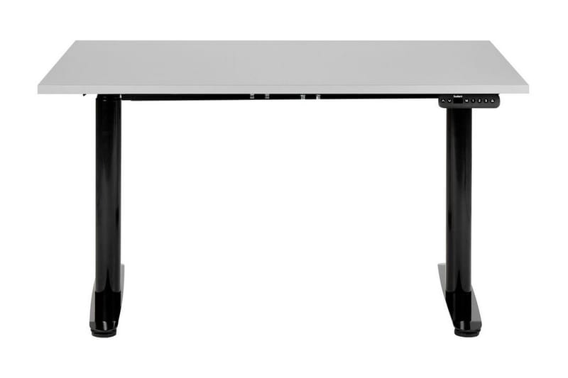 Banner Skrivebord 72x120 cm i Træ med Metalstel - Grå|Sort - Møbler - Borde - Kontorbord - Skrivebord - hæve-sænke-bord