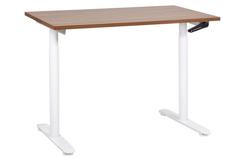 Banner Skrivebord 72x120 cm, Mørkt træ/Hvid