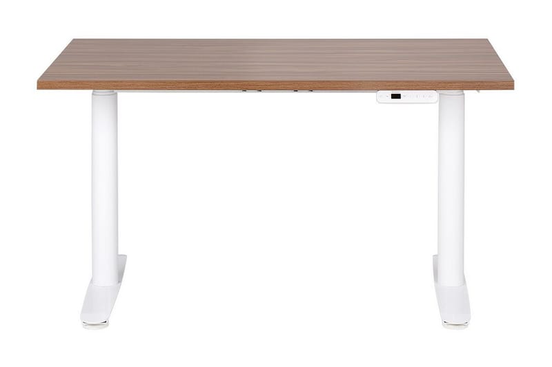 Banner Skrivebord 72x120 cm - Mørkt træ/Hvid - Møbler - Borde - Kontorbord - Skrivebord - hæve-sænke-bord