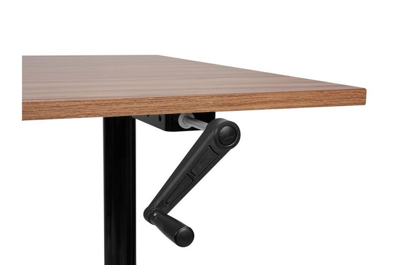 Banner Skrivebord 72x120 cm - Mørkt træ/Sort - Møbler - Borde - Kontorbord - Skrivebord - hæve-sænke-bord