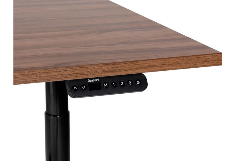 Banner Skrivebord 72x120 cm - Mørkt træ/Sort - Møbler - Borde - Kontorbord - Skrivebord - hæve-sænke-bord