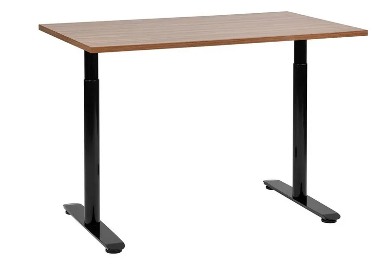 Banner Skrivebord 72x120 cm, Mørkt træ/Sort