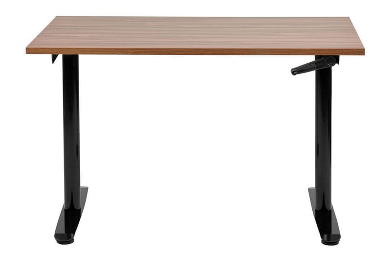Banner Skrivebord 72x120 cm - Mørkt træ/Sort - Møbler - Borde - Kontorbord - Skrivebord - hæve-sænke-bord