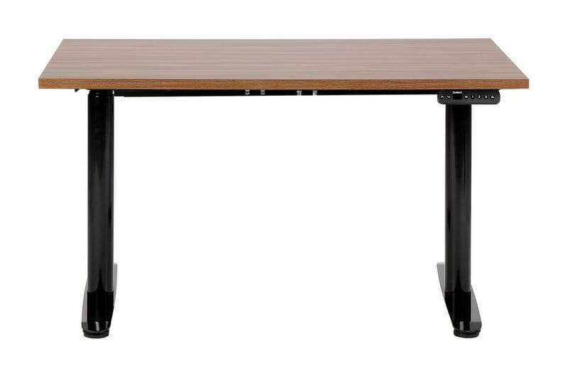 Banner Skrivebord 72x120 cm - Mørkt træ/Sort - Møbler - Borde - Kontorbord - Skrivebord - hæve-sænke-bord