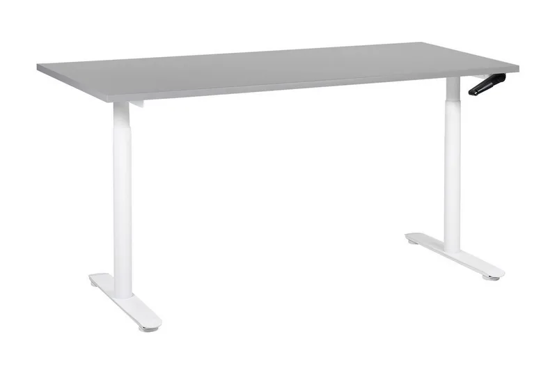 Banner Skrivebord 72x160 cm, Grå/Hvid