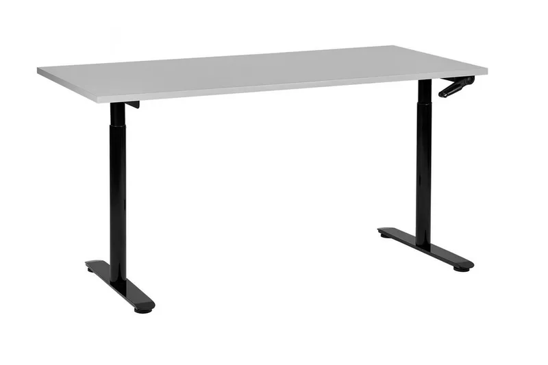 Banner Skrivebord 72x160 cm, Grå/Sort