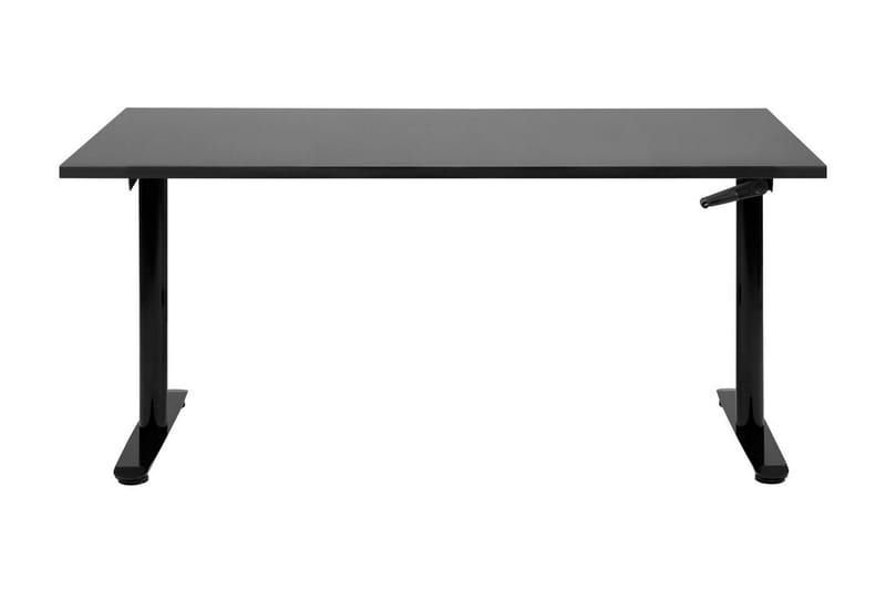 Banner Skrivebord 72x160 cm i Træ med Metalstel - Sort - Møbler - Borde - Kontorbord - Skrivebord - hæve-sænke-bord