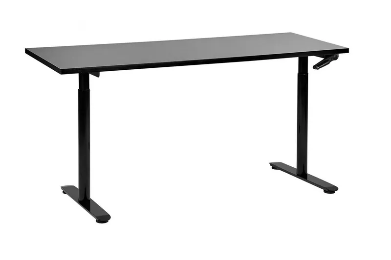 Banner Skrivebord 72x160 cm i Træ med Metalstel, Sort