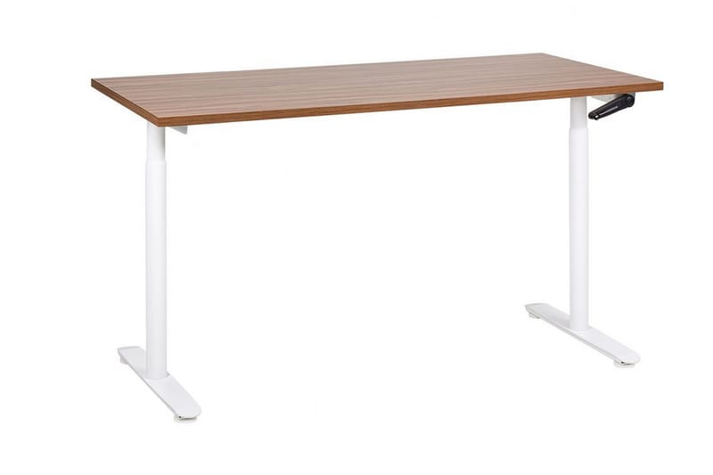 Banner Skrivebord 72x160 cm, Mørkt træ/Hvid