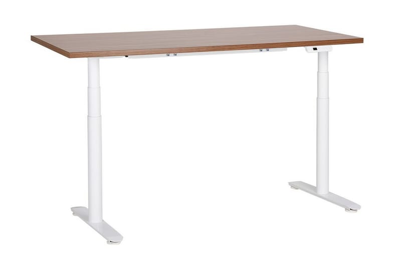 Banner Skrivebord 72x160 cm - Mørkt træ/Hvid - Møbler - Borde - Kontorbord - Skrivebord - hæve-sænke-bord