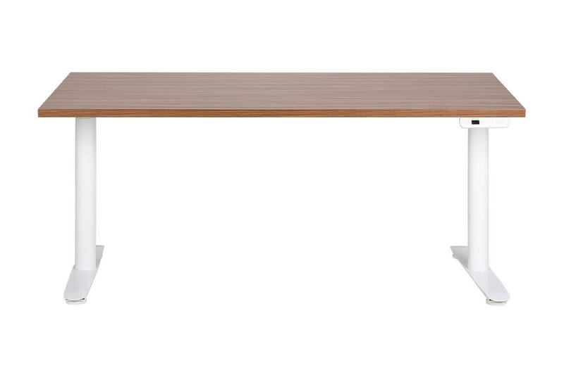 Banner Skrivebord 72x160 cm - Mørkt træ/Hvid - Møbler - Borde - Kontorbord - Skrivebord - hæve-sænke-bord