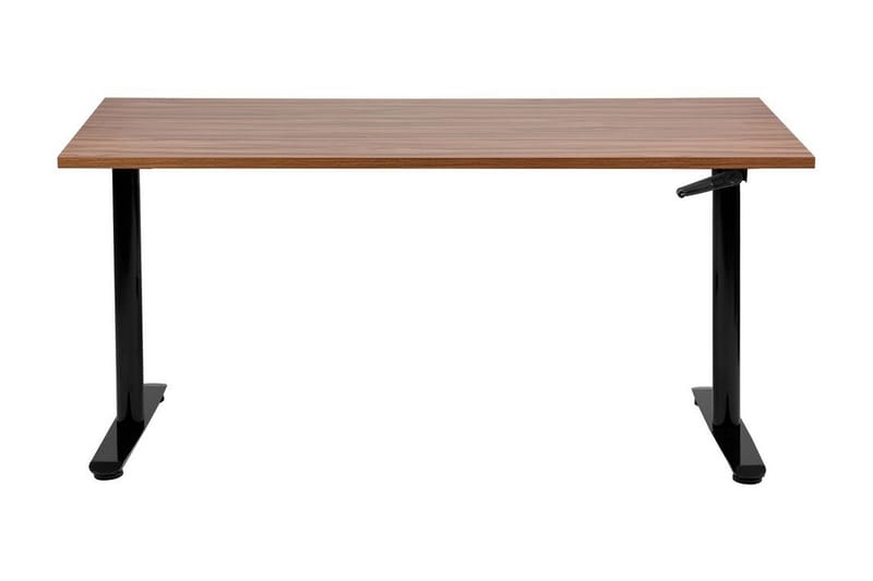 Banner Skrivebord 72x160 cm - Mørkt træ/Sort - Møbler - Borde - Kontorbord - Skrivebord - hæve-sænke-bord