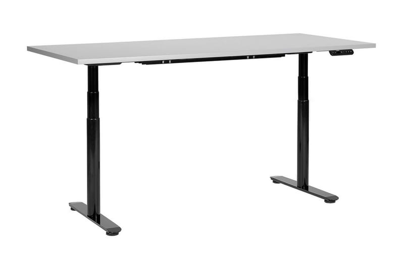 Banner Skrivebord 80x180 cm - Grå/Sort - Møbler - Borde - Kontorbord - Skrivebord - hæve-sænke-bord