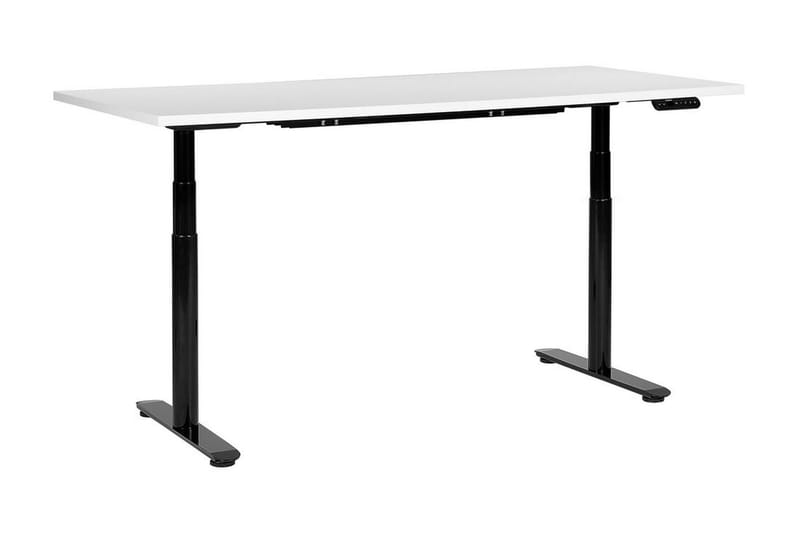 Banner Skrivebord 80x180 cm - Hvid/Sort - Møbler - Borde - Kontorbord - Skrivebord - hæve-sænke-bord