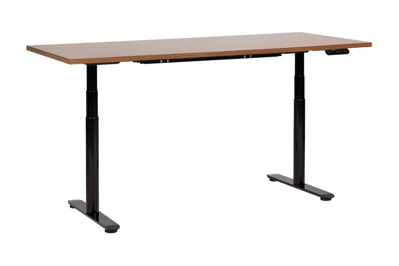 Banner Skrivebord 80x180 cm, Mørkt træ/Sort