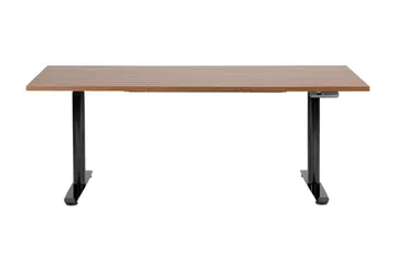 Banner Skrivebord 80x180 cm - Mørkt træ/Sort - Møbler - Borde - Kontorbord - Skrivebord - hæve-sænke-bord