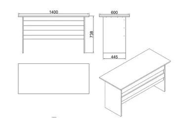 Barrock Skrivebord 140 cm - Møbler - Borde - Kontorbord - Skrivebord