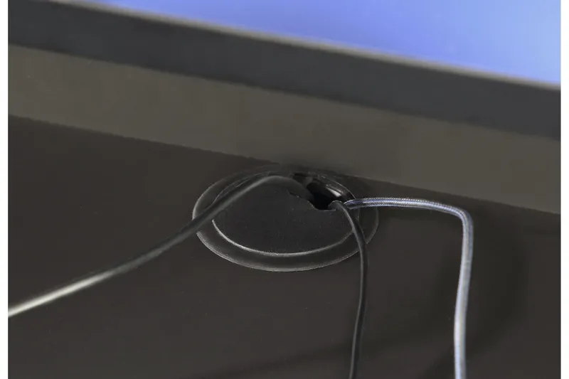 Bays Gaming Skrivebord 160 cm med Opbevaring 2 Hylder - Sort - Møbler - Borde - Kontorbord - Skrivebord