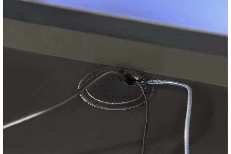 Bays Gaming Skrivebord 160 cm med Opbevaring 2 Hylder - Sort - Møbler - Borde - Kontorbord - Skrivebord