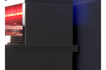 Bays Gaming Skrivebord 160 cm med Opbevaring 2 Hylder - Sort - Møbler - Borde - Kontorbord - Skrivebord