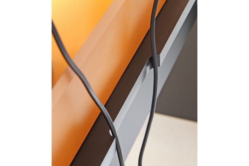 Bays Gaming Skrivebord 160 cm med Opbevaring Hylde - Sort/Orange - Skrivebord - Computerbord