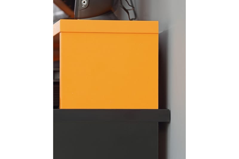 Bays Gaming Skrivebord 160 cm med Opbevaring Hylde - Sort/Orange - Skrivebord - Computerbord